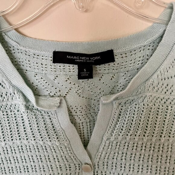 Lace knit short sleeve blouse, Crop top - Picture 4 of 9